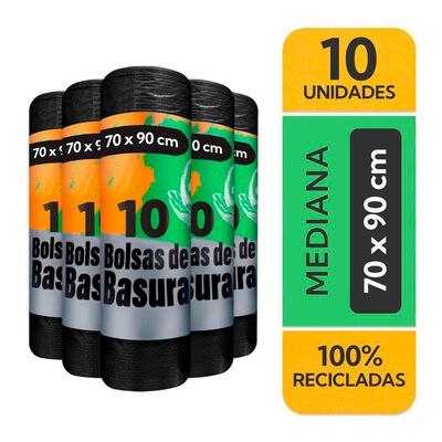 Imagen 1 del producto Bolsas de Basura 50 Unidades 70 Litros 70x90 Cm Pro Outdoor