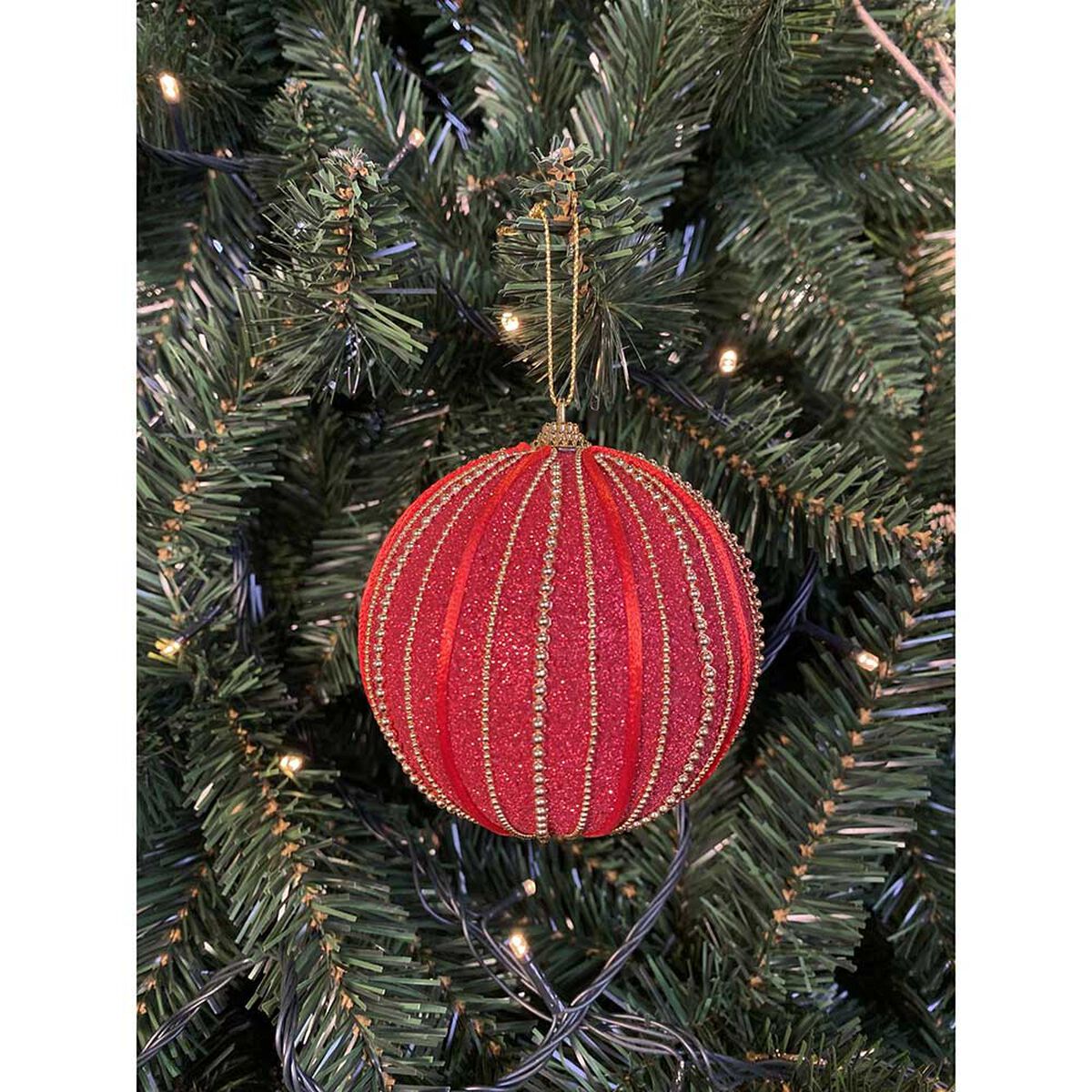 Set 6 Esferas para Árbol de Navidad Casanova Rojo 8 cm