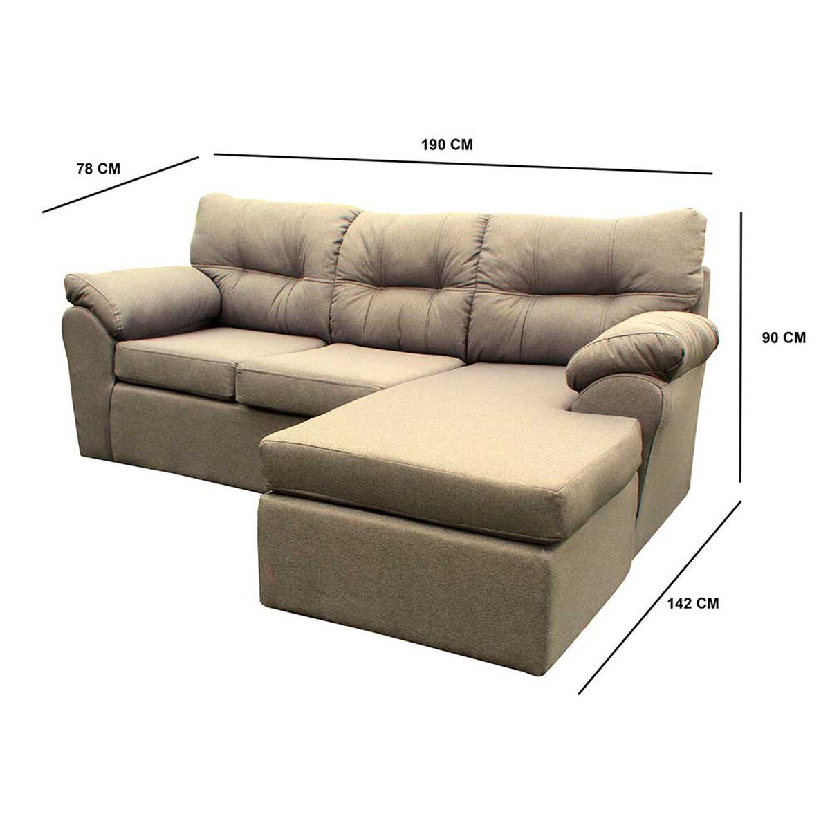 Sof&aacute; Modular Muebles MYM Alta 4 Cuerpos Beige