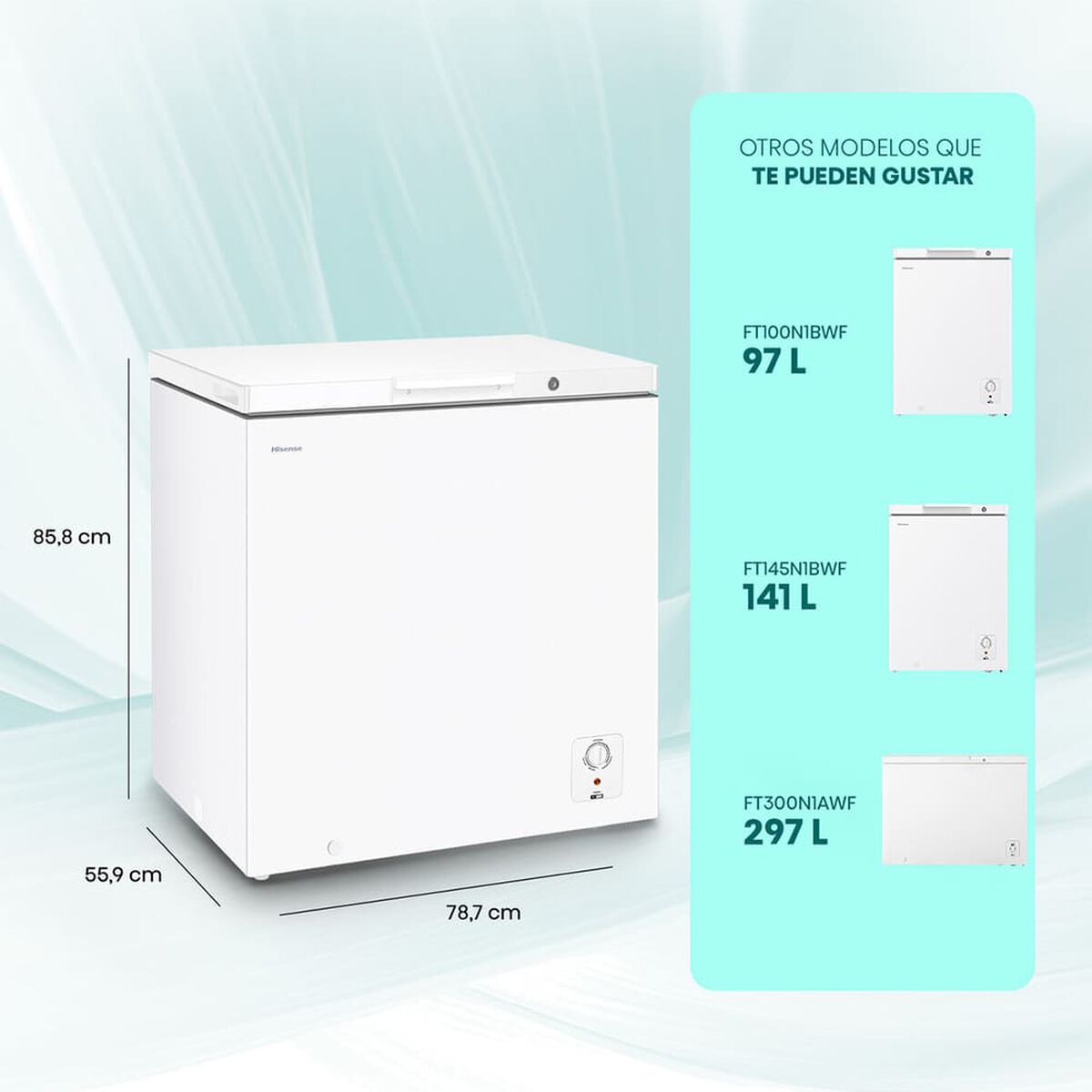 Freezer Horizontal Hisense FT200N1BWF 202 lts.