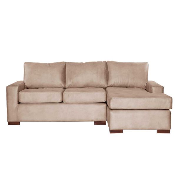 Sofá Seccional Derecho Latam Home Livorno 3 Cuerpos Beige