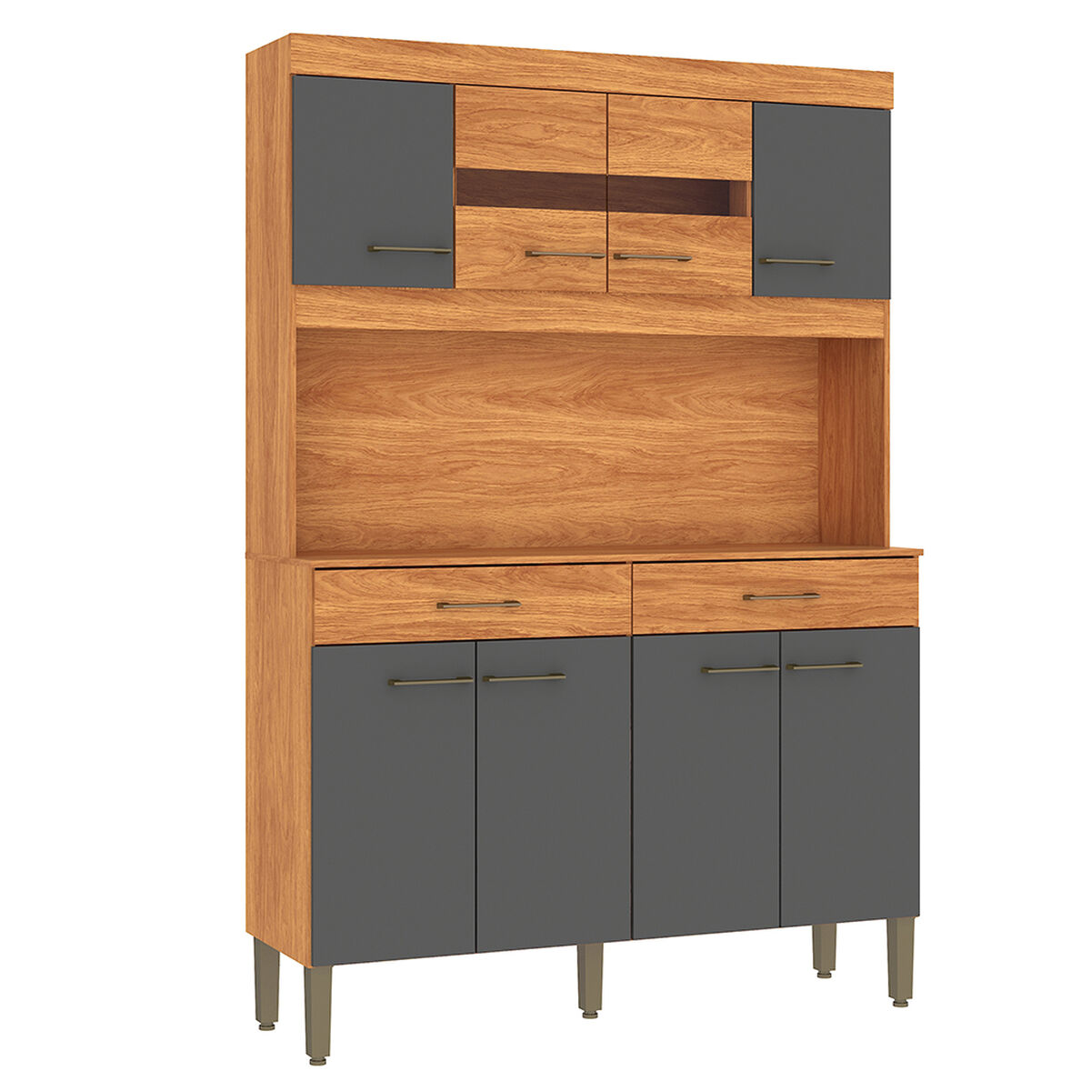 Kit Cocina Vekkahome Laura 8 Puertas Gris
