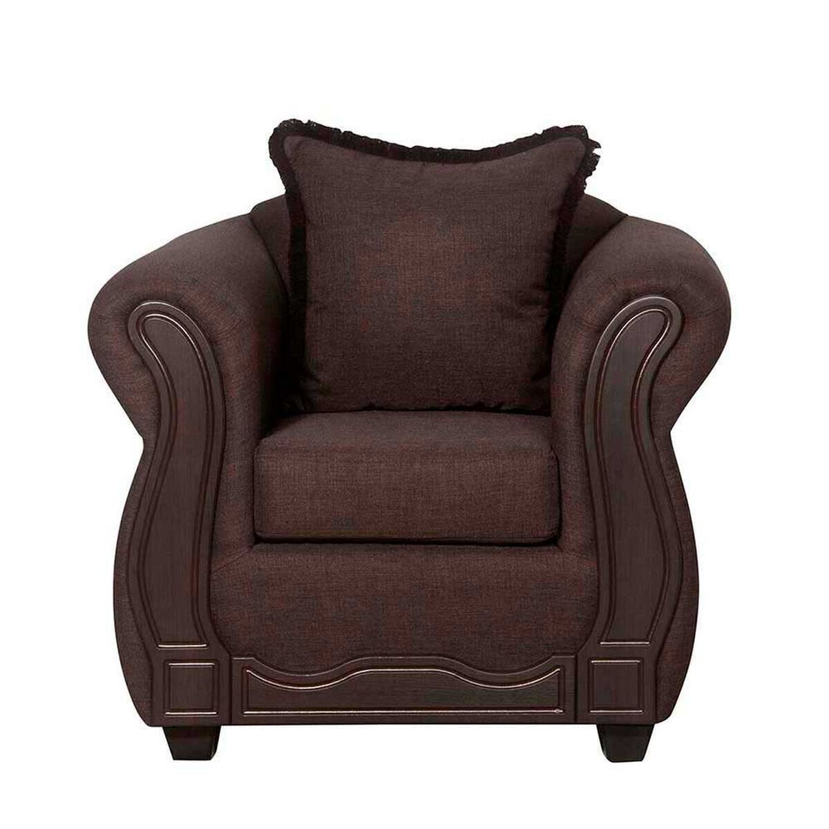 Juego de Living Black Factory Sofia 4 Cuerpos Caf&eacute;