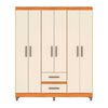 Cl&oacute;set Vekkahome Coimbra 6 Puertas 2 Cajones Blanco