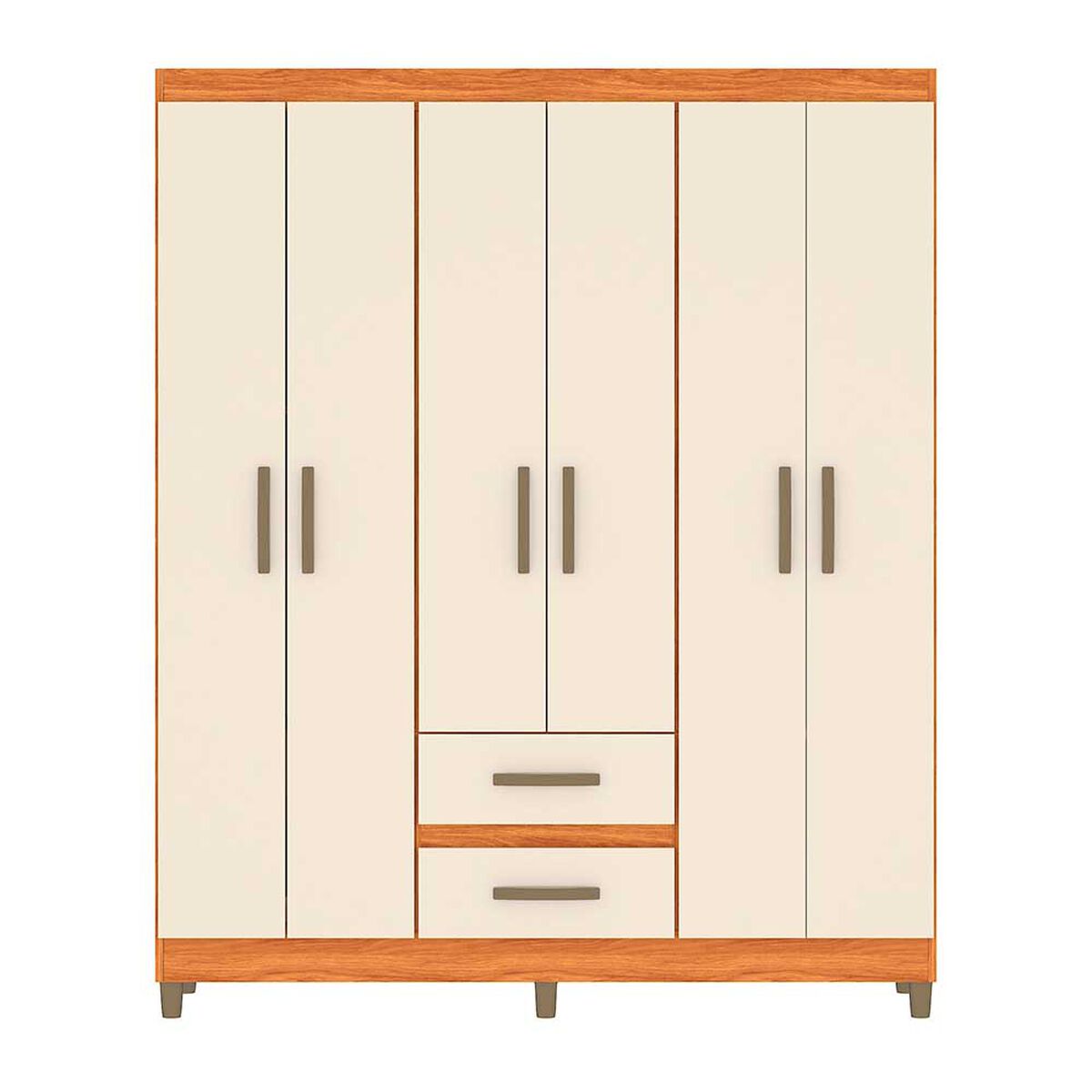 Cl&oacute;set Vekkahome Coimbra 6 Puertas 2 Cajones Blanco