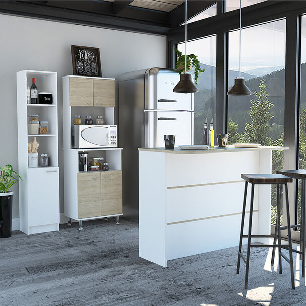 Combo Alacena + Barra Auxiliar + Optimizador TuHome Kitchen