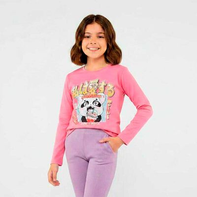 Polera Manga Larga de Algod&oacute;n Ni&ntilde;a Chess