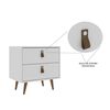 Velador Di Poretti Design Padua 2 Cajones Blanco