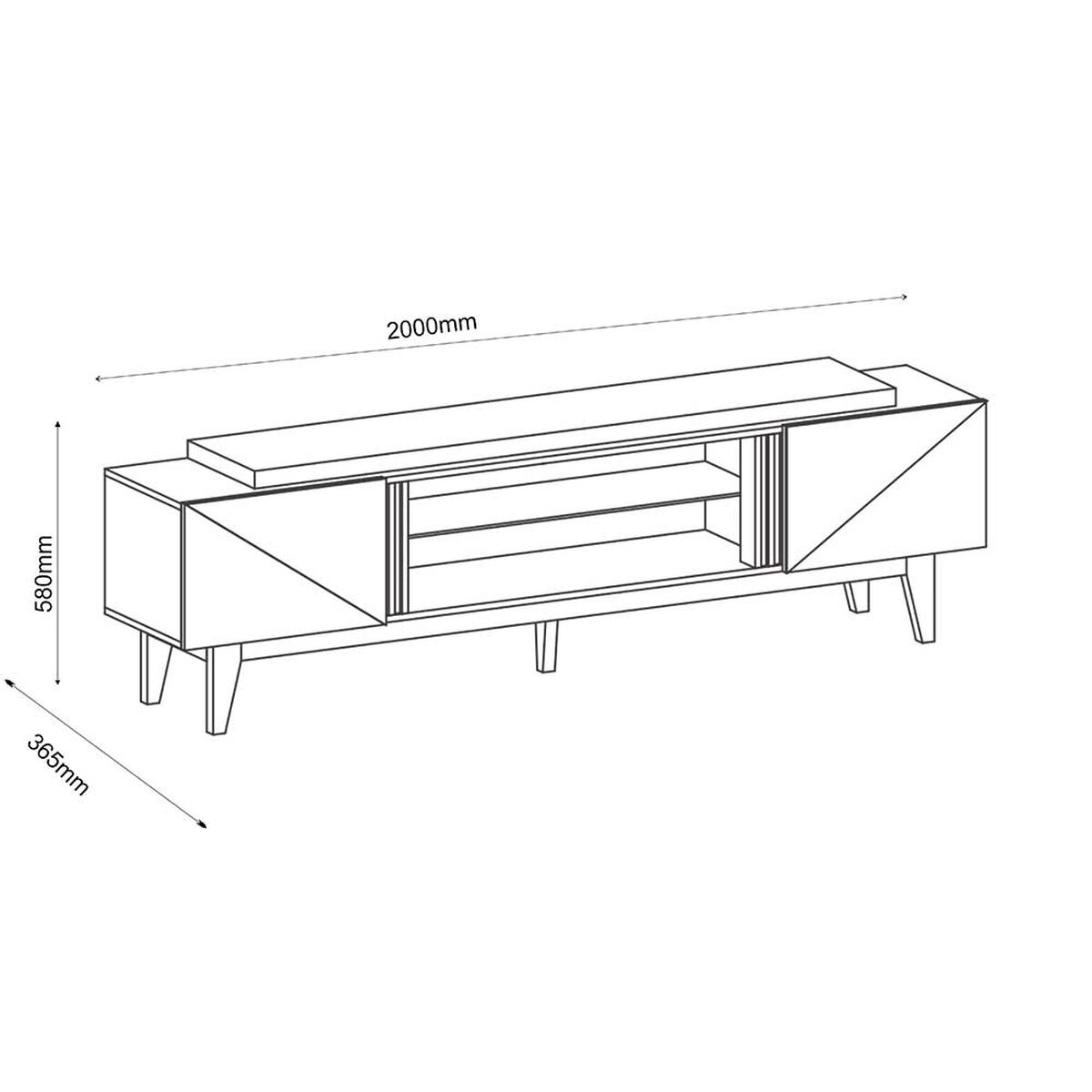 Rack TV Jdo & Design Lift 2.0 Beige Hasta 65"