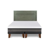Cama Europea CIC Base Dividida King Balance + Respaldo Milan Olivo