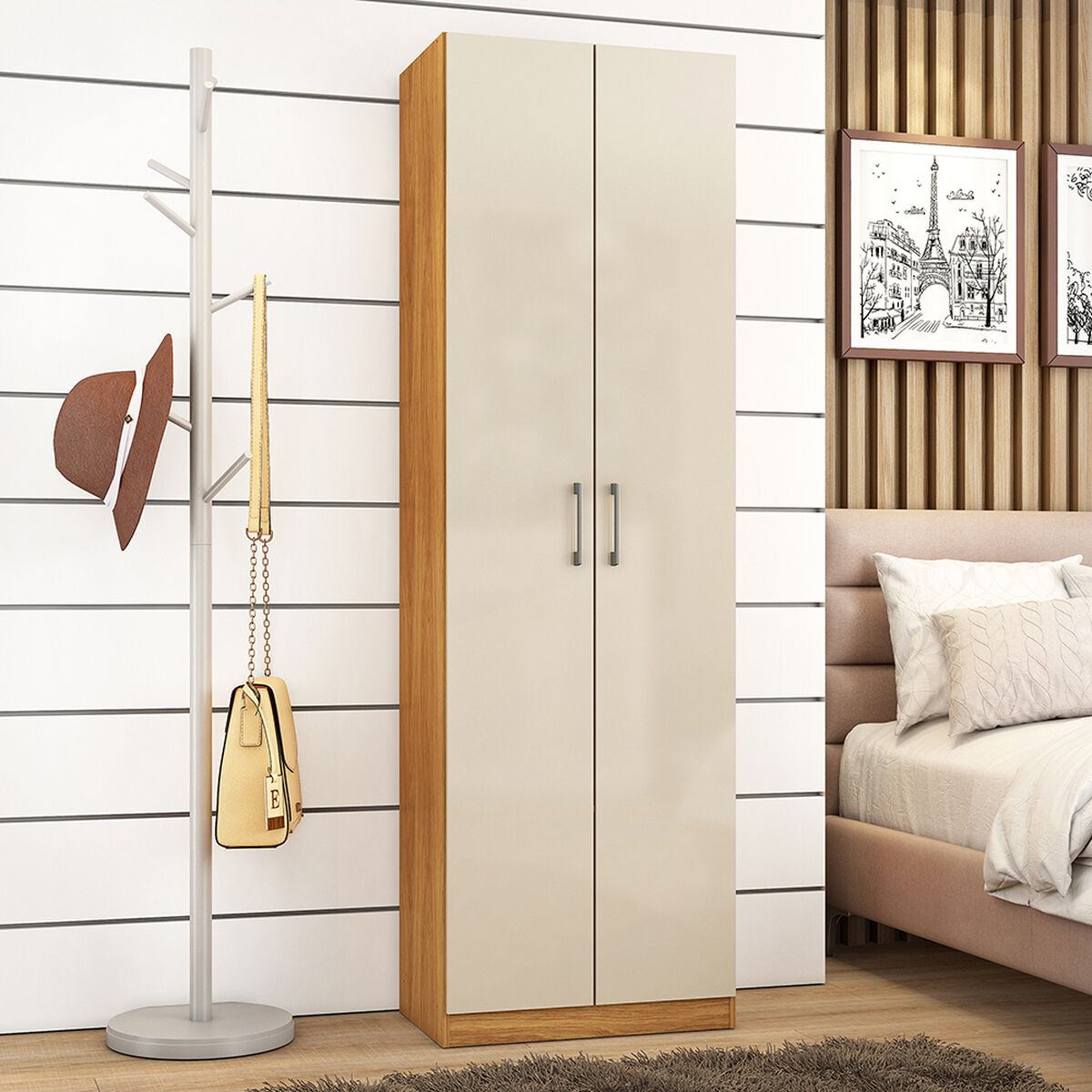Clóset Vekkahome Cali 2 Puertas  Cajones Beige
