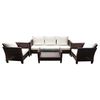 Juego de Living para Terraza Casanova Coret Sof&aacute; 3 Cuerpos + Dos Sillones 1 Cuerpo Caf&eacute;