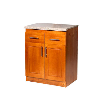 Base de Cocina Muebles Hema Berl&iacute;n 2 Puertas 2 Cajones Nogal
