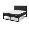 Cama Europea Belsogno 2 Plazas Premium + Respaldo Black