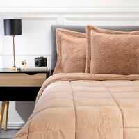 Plumón Melange Sherpa Zibel 2 Plazas Cafe