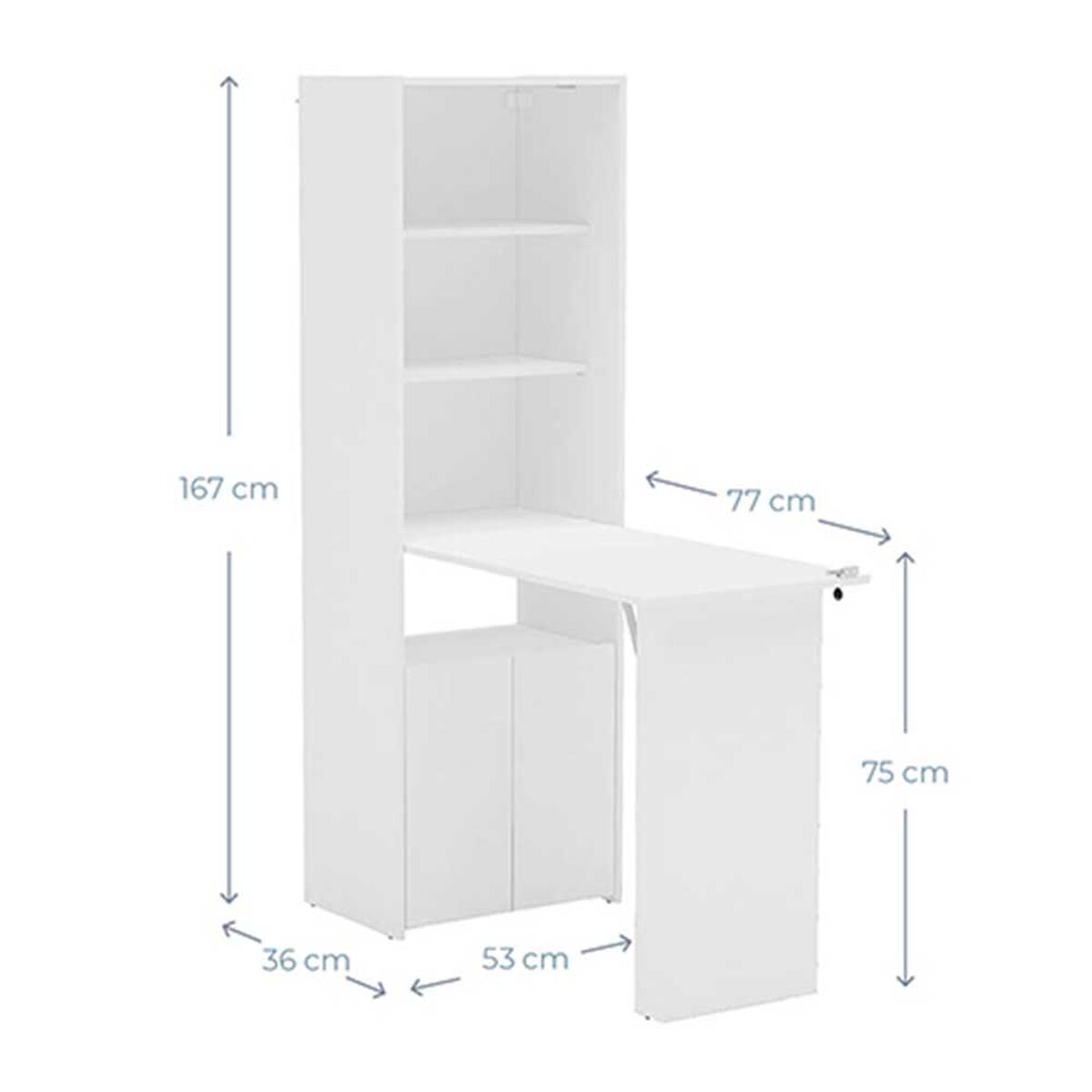 Mueble Organizador Plegable Vekkahome Plegable Blanco
