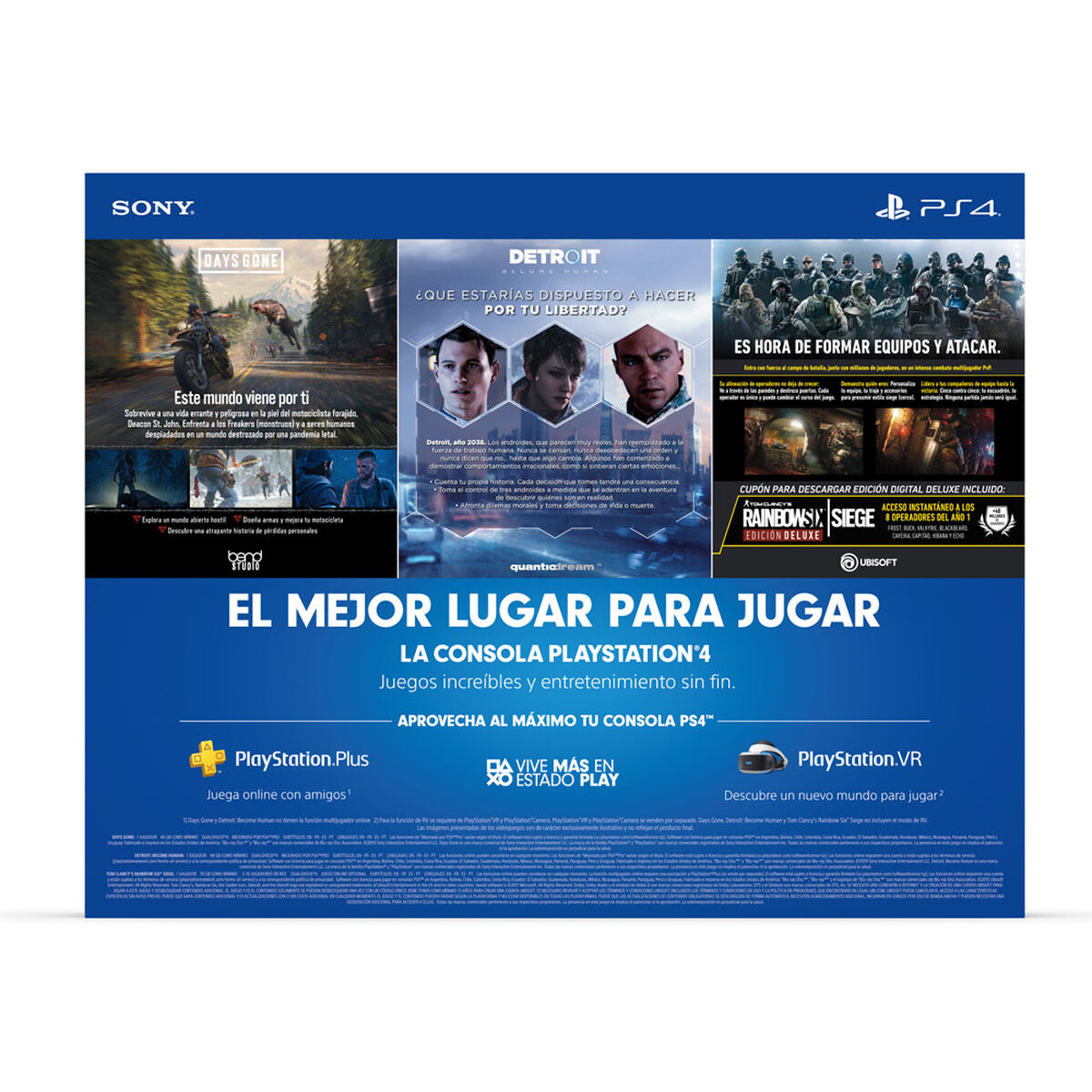 Consola PS4 Hits Bundle 5 1TB + 3 Juegos
