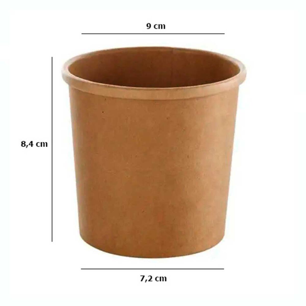 Pote Kraft De Gaune 12oz 50 Unidades