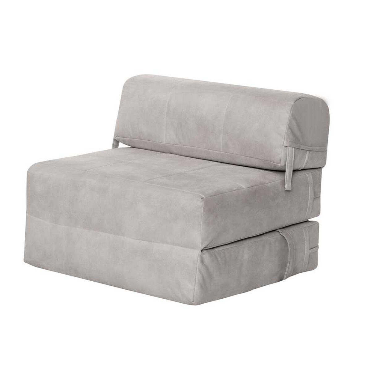 Sof&aacute; Cama Latam Home Cuero Kentucky Siena 1 Cuerpo Gris