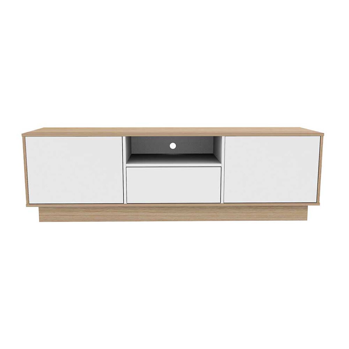 Rack TV CIC Nash Olmo Blanco Hasta 70"