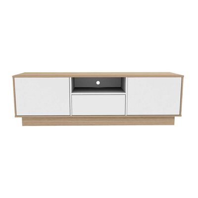 Rack TV CIC Nash Olmo Blanco Hasta 70"