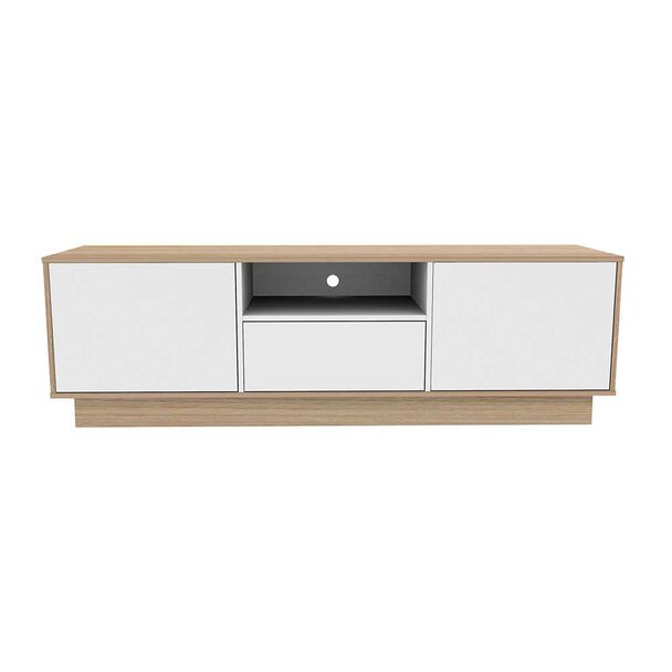 Rack TV CIC Nash Olmo Blanco Hasta 70""