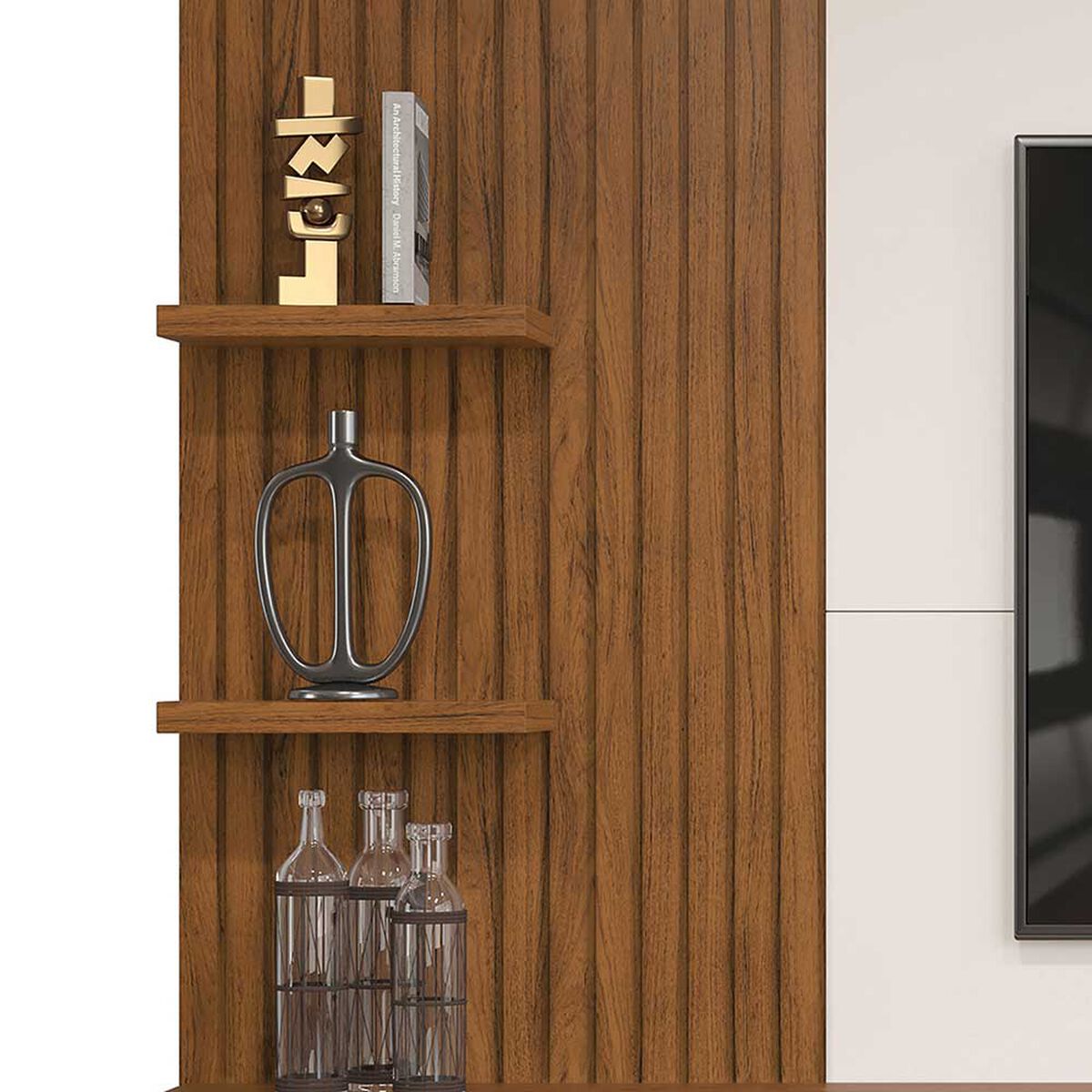 Panel TV Vekkahome Bento Hasta 60" Blanco Café