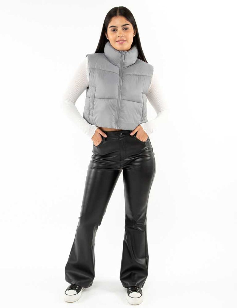Pantalón Flare Ecocuero Mujer Icono