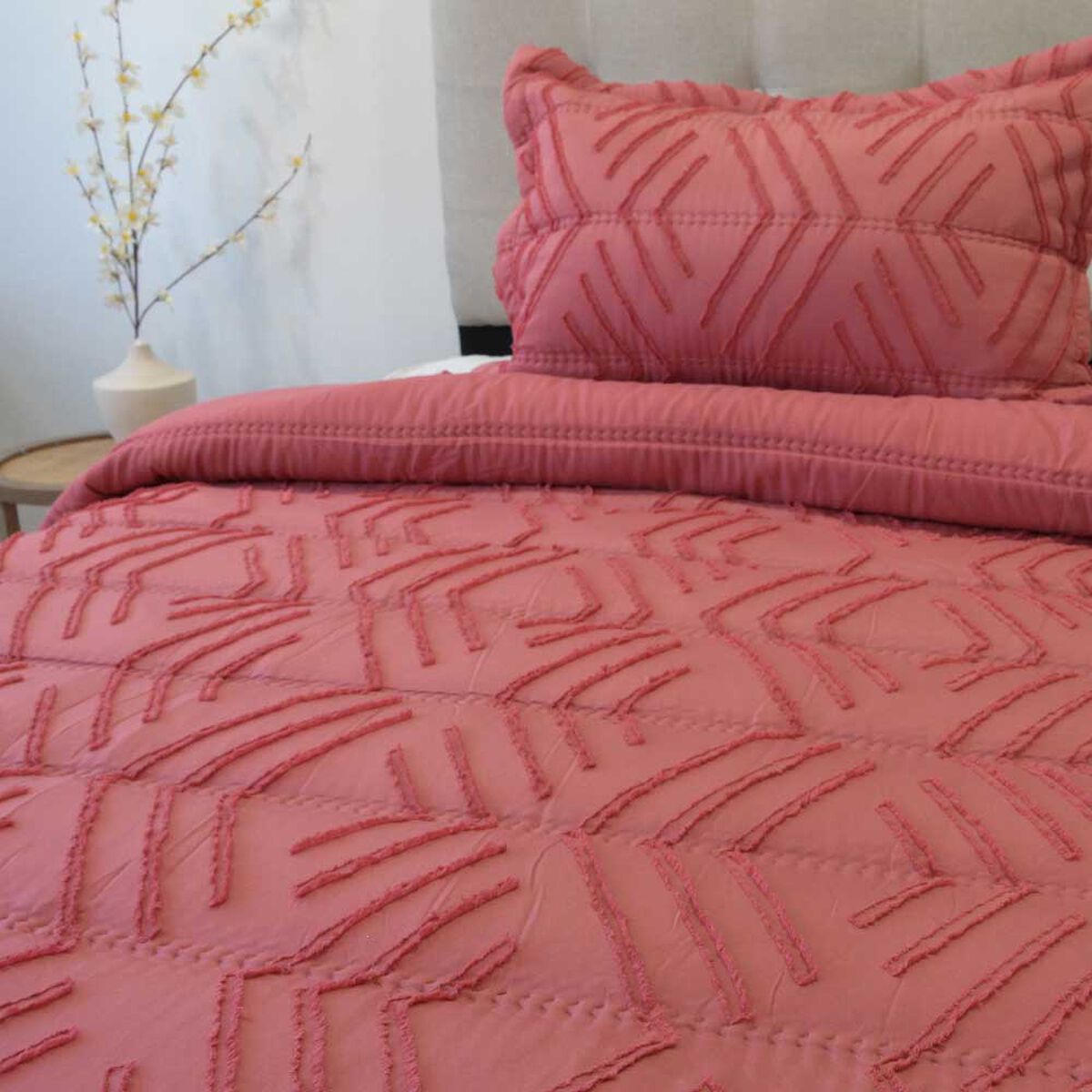 Plum&oacute;n Doral 1.5 Plazas Touch Nebula Liso Coral