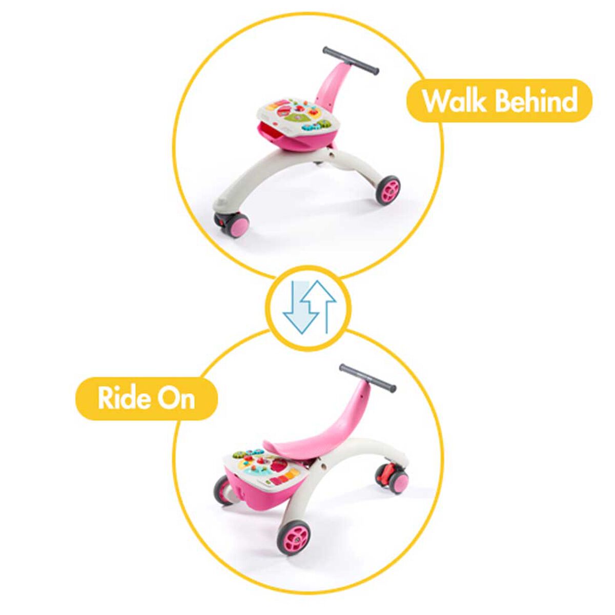 Caminador y Correpasillos 5 En 1 Rosado Tiny Love