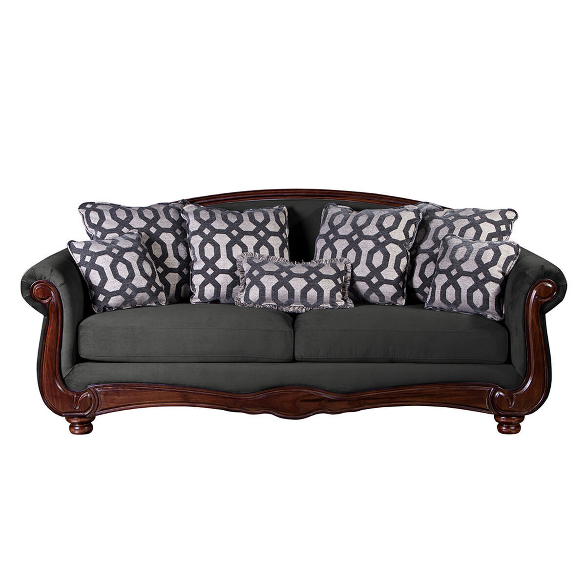 Sof&aacute; Tela Soft Velvet Latam Home Catania 3 Cuerpos