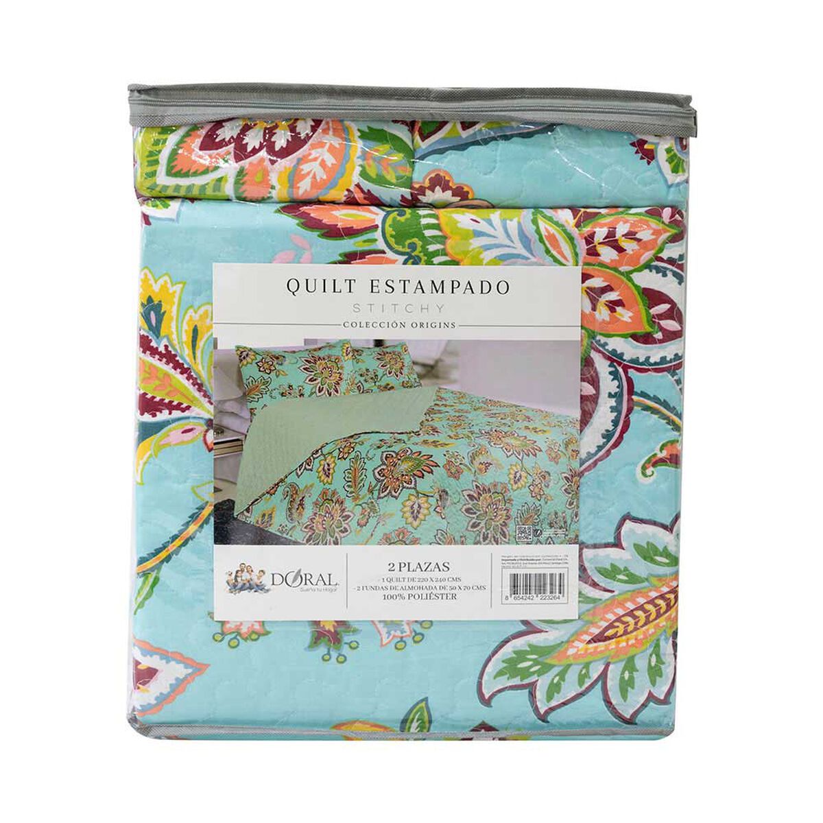 Quilt Doral 1,5 Plazas Origins Diseños D10