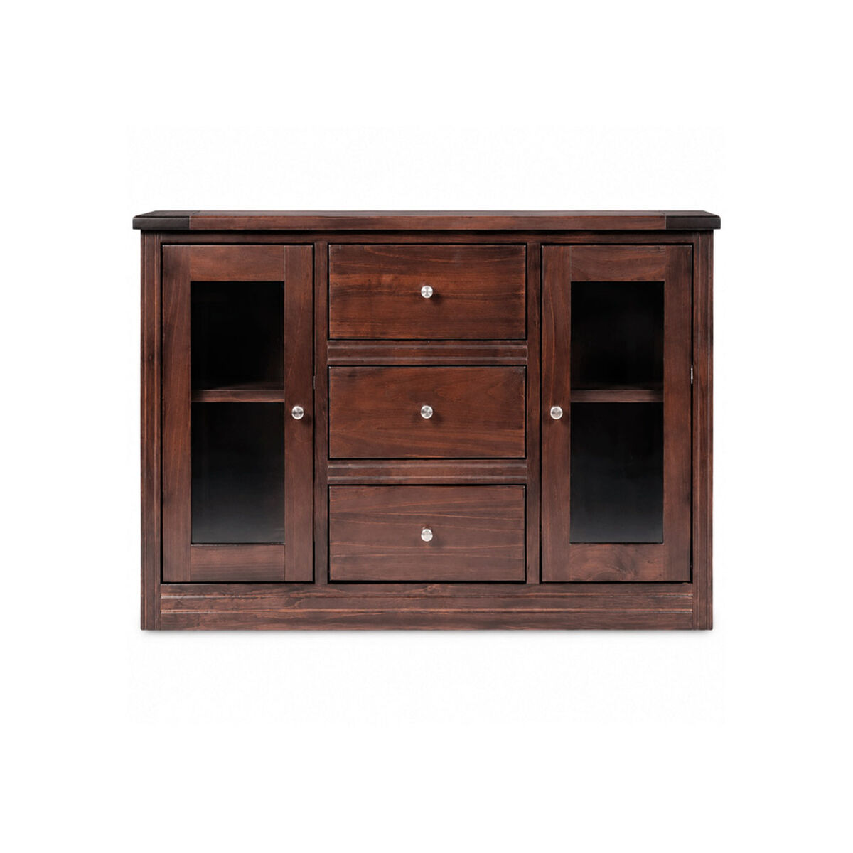 Buffet Muebles Hema Berl&iacute;n Chocolate Vidrio