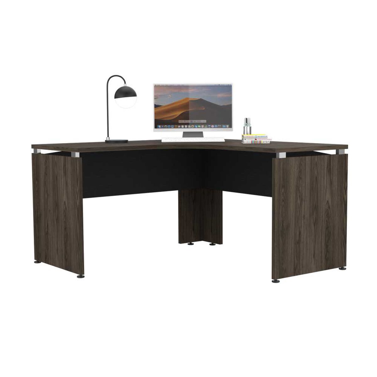 Escritorio en L TuHome Home Office Negro Soft Co&ntilde;ac