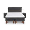 Cama Europea CIC Base Dividida 2 Plazas Ortopedic Advance + Respaldo + 2 Veladores Dublin