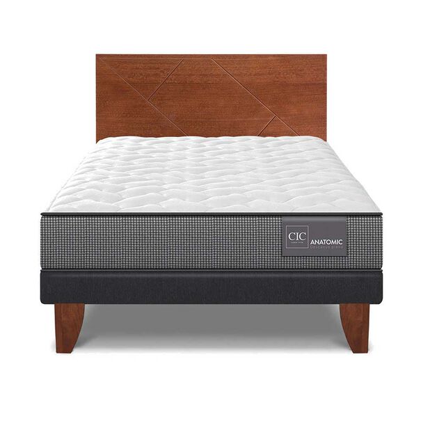 Cama Europea CIC 1,5 Plazas Anatomic + Respaldo New Villarica