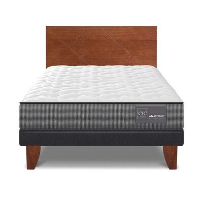 Imagen 1 del producto Cama Europea CIC 1,5 Plazas Anatomic + Respaldo New Villarica