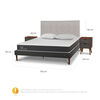 Cama Europea CIC 2 Plazas New Ortopedic + Respaldo Tigris + 2 Veladores + Almohadas Viscoel&aacute;sticas