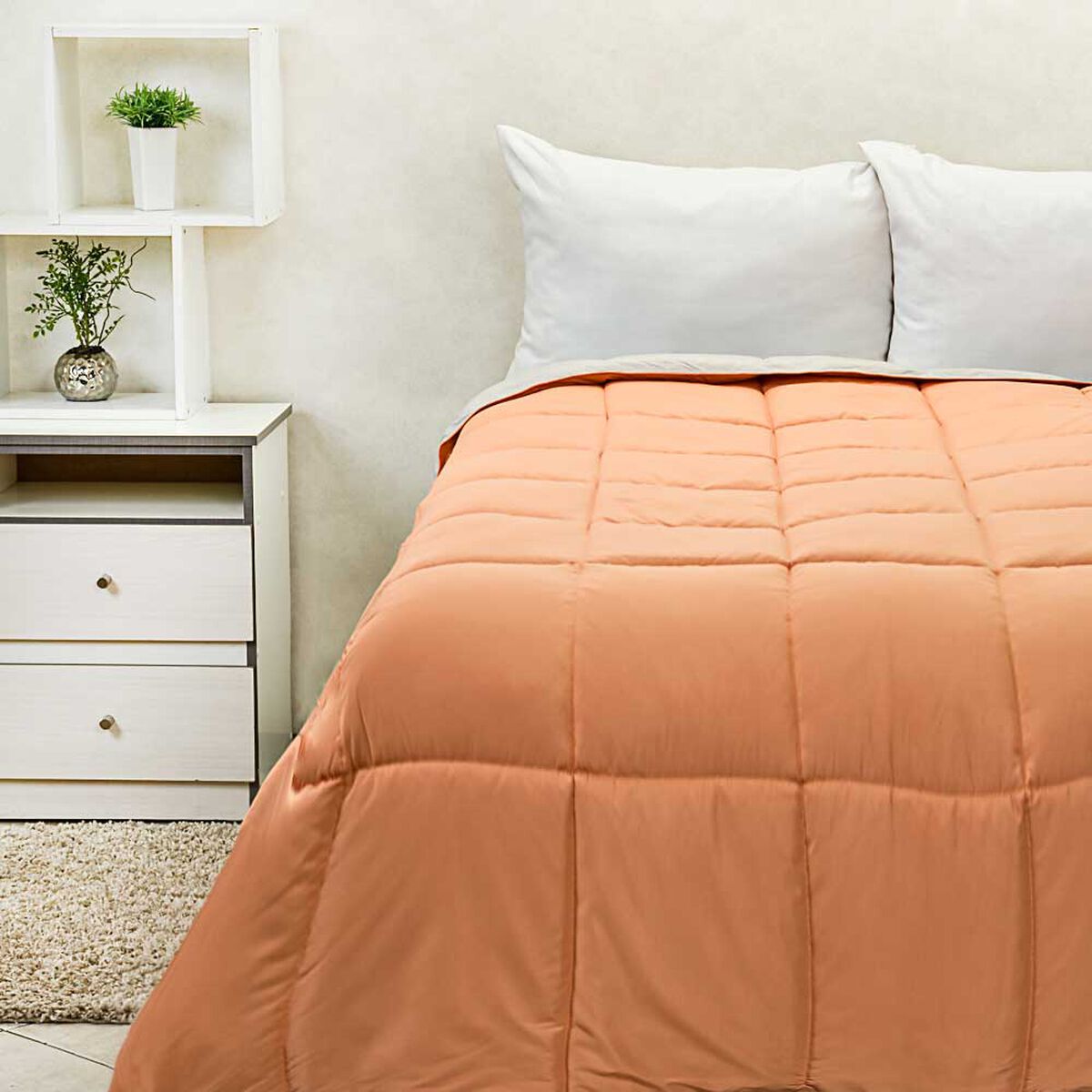 Plum&oacute;n Bicolor Casanova 2 Plazas Liso Terra-Arena