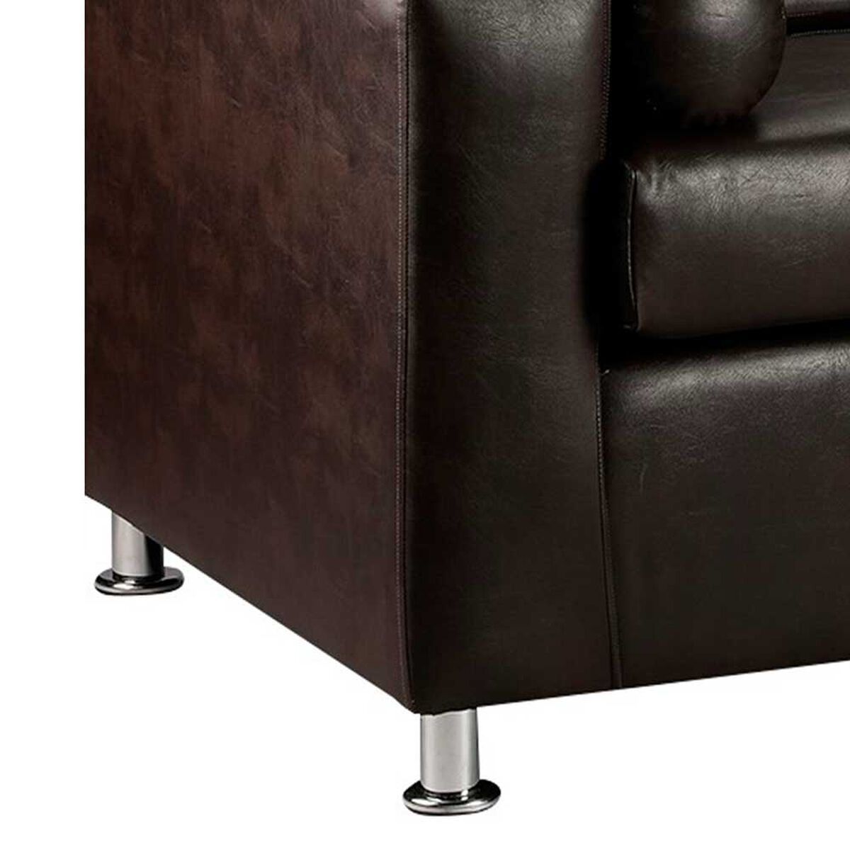 Sof&aacute; Bodevir Vivo PU 12 3 Cuerpos Chocolate&nbsp;