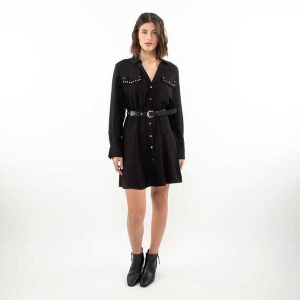 Vestido Corto Manga Larga Mujer Zibel