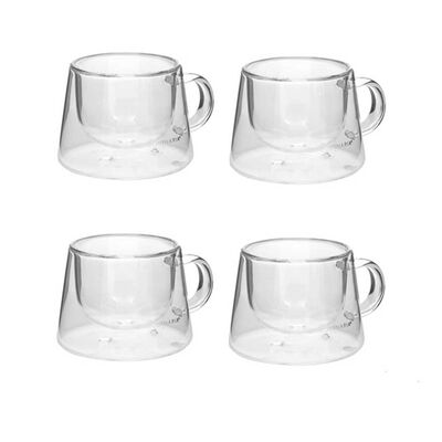 Set 4 Tazas Expresso Vidrio Coquinaria