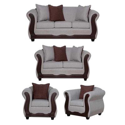 Juego de Living Black Factory Barcelona 7 Cuerpos Crema