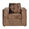 Juego de Living Kea Nize Felpa Sofá 3 Cuerpos + Dos Sillones 1 Cuerpo Café