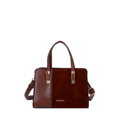 Cartera Bandolera Secret Zagreb SC7 Peque&ntilde;a Caf&eacute;