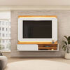 Panel TV Vekkahome Avany Hasta 70" con Luz Beige Caf&eacute;