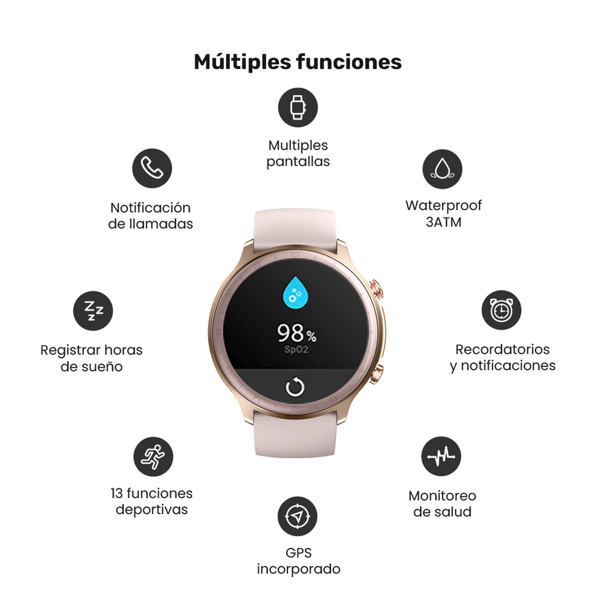 Smartwatch Lhotse Ultimate GPS 217 1,28" Rosado