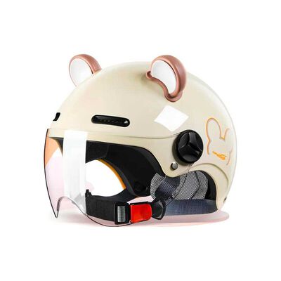 Casco Bicicleta LuBabycas Cool para Niños S Crema