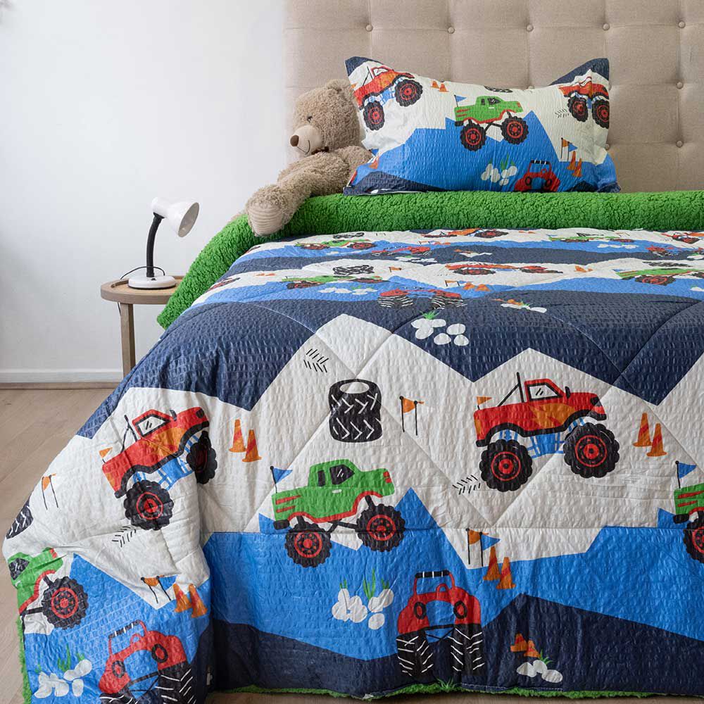 Plumón Infantil Doral 1.5 Plazas Senses Estampado Trucks