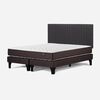 Cama Europea Rosen 2 Plazas Ergo T + Respaldo Grafito